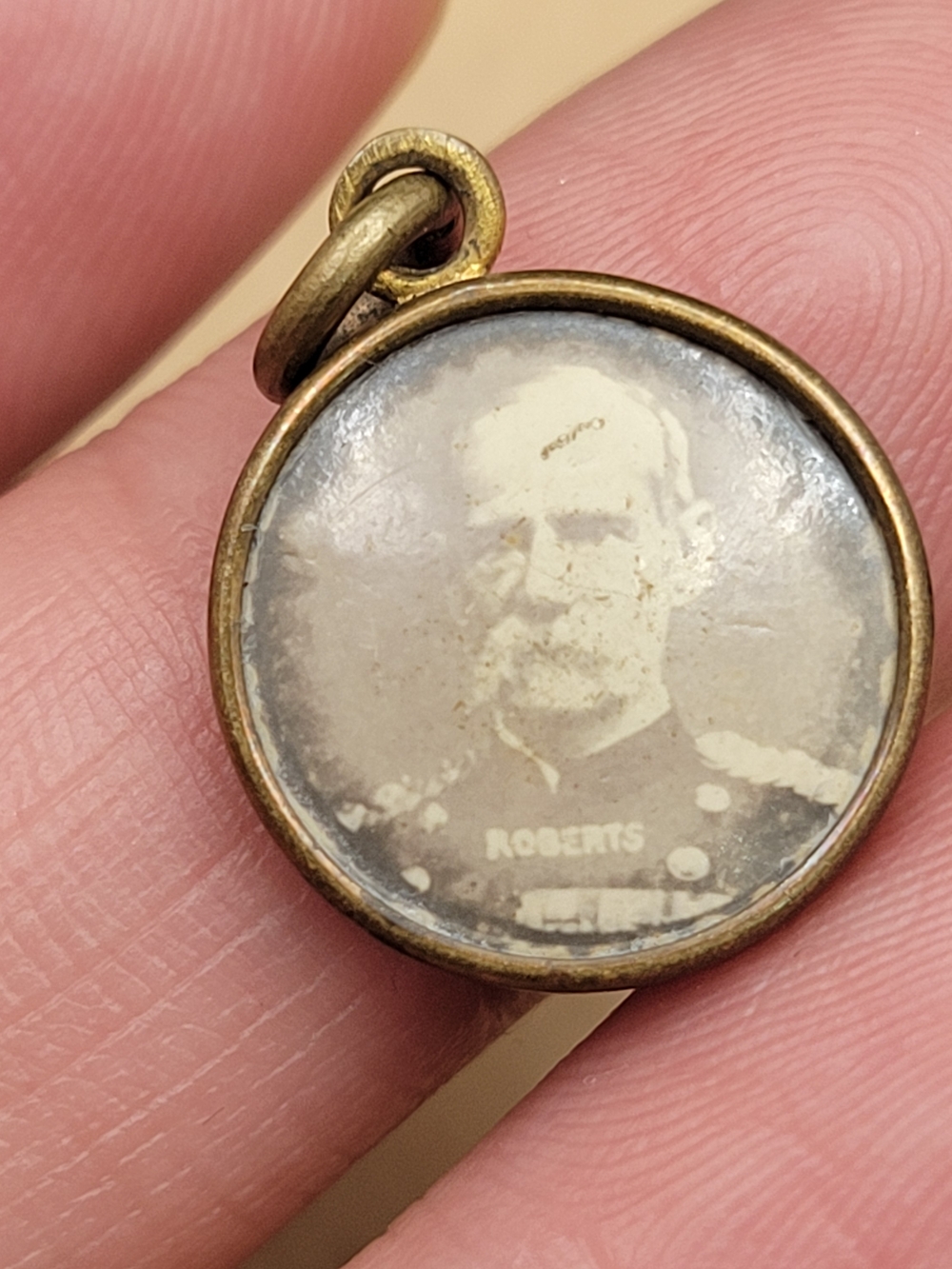 Antique Boer War "Bobs" Roberts Souvenir Charm Pendant — Pretoria June 4th 1900